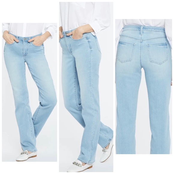 NYDJ Marilyn Straight Jeans Classic Light Wash Stretch Denim LiftTuck Tech 6 - Picture 1 of 6